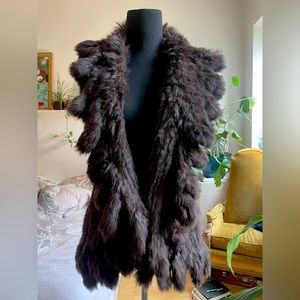 525 America Rabbit Fur Vest Sz S